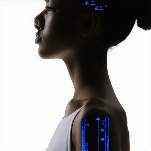A sleek, futuristic wearable device showcasing sensors and AI technology for health monitoring