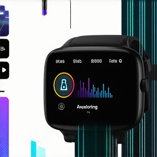 Wearable devices showcasing biometric sensors and environmental monitoring for personalized health