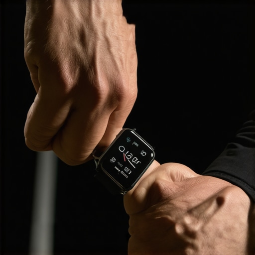 Person configuring their fitness smartwatch before workout.