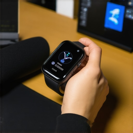 Person adjusting a wearable fitness tracker on their wrist