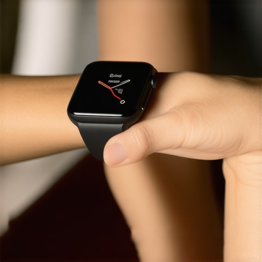 Person configuring a smartwatch for fitness and health tracking