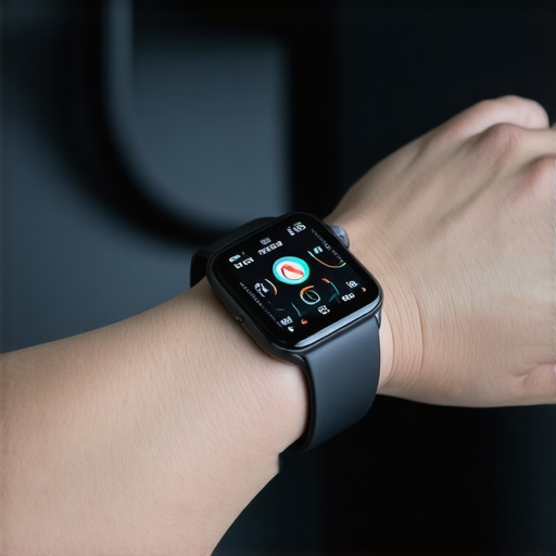 Person configuring a smartwatch for health monitoring