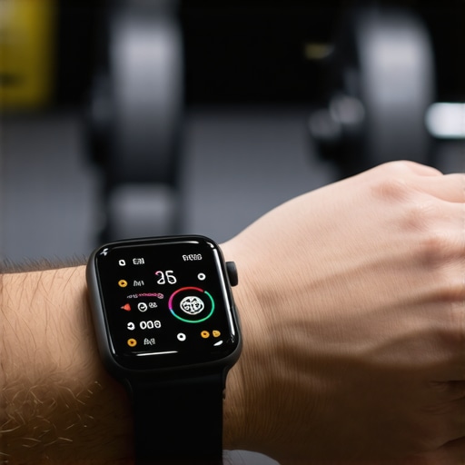 A person’s wrist with a smartwatch showing recovery alert from fitness tracking