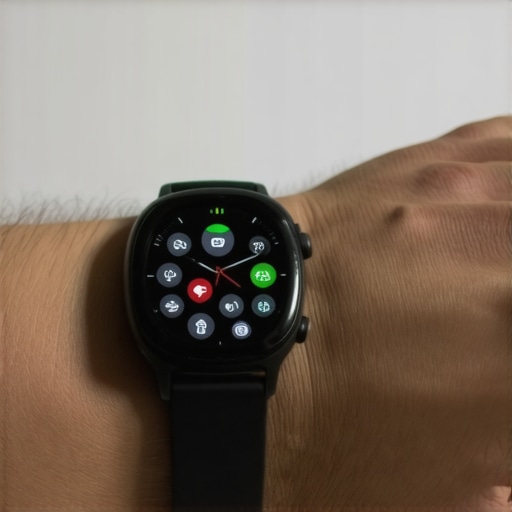 Person examining health data on smartwatch for accuracy and privacy